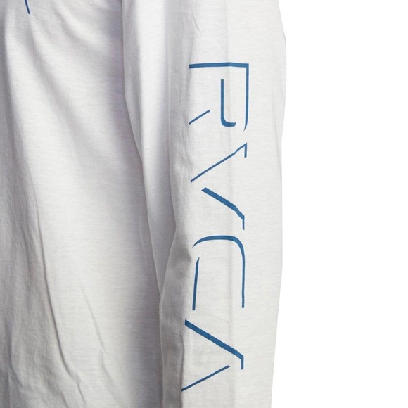 RVCA Men's Drop Shadow Long Sleeve Tee T-Shirt in White - Picture 4 of 4